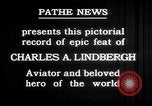 Image of Charles Lindbergh New York United States USA, 1927, second 17 stock footage video 65675031329