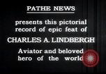 Image of Charles Lindbergh New York United States USA, 1927, second 18 stock footage video 65675031329