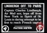 Immagine di Charles Lindbergh New York United States USA, 1927, secondo 3 filmato di repertorio 65675031330