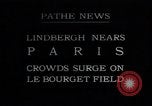Image Charles Lindbergh Paris France, 1927, de la seconde 1 séquences d'archives historiques vidéo 65675031331
