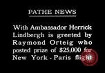 Standbild Charles Lindbergh Paris Frankreich, 1927, aus Sekunde 1 historischem Filmmaterial Videoclip 65675031334