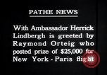 Standbild Charles Lindbergh Paris Frankreich, 1927, aus Sekunde 3 historischem Filmmaterial Videoclip 65675031334