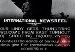 Image of Charles Lindbergh Brooklyn New York City USA, 1927, second 13 stock footage video 65675031419