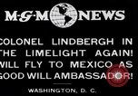 Image of Charles Lindbergh readies for Mexico trip Washington DC USA, 1927, second 9 stock footage video 65675031422