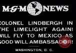 Image of Charles Lindbergh readies for Mexico trip Washington DC USA, 1927, second 10 stock footage video 65675031422
