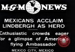 Image of Charles Lindbergh Mexico City Mexico, 1927, second 13 stock footage video 65675031424