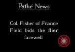 Standbild Charles Lindbergh Panama City Panama, 1927, aus Sekunde 30 historischem Filmmaterial Videoclip 65675031430