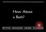 Image of bath facilities United States USA, 1936, second 15 stock footage video 65675031479
