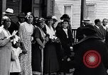 Image of Well dressed African-Americans waiting at a school near a Tennessee Emergency relief camp Tennessee USA, 1936, second 5 stock footage video 65675031562