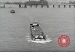 Image of river barge Mainz Germany, 1954, second 1 stock footage video 65675031776