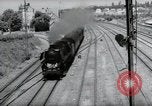 Image of German steam locomotive Wiesbaden Germany, 1954, second 8 stock footage video 65675031782