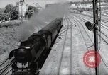 Image of German steam locomotive Wiesbaden Germany, 1954, second 9 stock footage video 65675031782