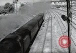 Image of German steam locomotive Wiesbaden Germany, 1954, second 10 stock footage video 65675031782
