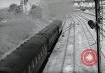 Image of German steam locomotive Wiesbaden Germany, 1954, second 11 stock footage video 65675031782