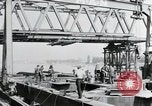 Image of construction of bridge Wiesbaden Germany, 1954, second 4 stock footage video 65675031784