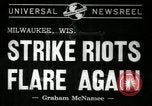 Image of Strike by labor of United Auto Workers Milwaukee Wisconsin USA, 1941, second 3 stock footage video 65675032020