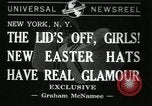 Standbild Ostern Hüte New York United States USA, 1941, aus Sekunde 1 historischem Filmmaterial Videoclip 65675032024