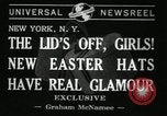Standbild Ostern Hüte New York United States USA, 1941, aus Sekunde 5 historischem Filmmaterial Videoclip 65675032024
