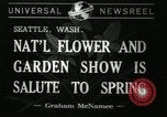 Standbild Blumen und Garten anzeigen Seattle Washington USA, 1941, aus Sekunde 1 historischem Filmmaterial Videoclip 65675032026