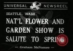 Standbild Blumen und Garten anzeigen Seattle Washington USA, 1941, aus Sekunde 5 historischem Filmmaterial Videoclip 65675032026