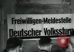 Image of German soldier recruitment and civilian clothing donations late World  Germany, 1945, second 28 stock footage video 65675032094