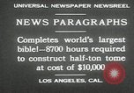 Image of largest Bible Los Angeles California USA, 1930, second 14 stock footage video 65675032148