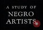 Standbild Afrikanische amerikanische Künstler United States USA, 1937, aus Sekunde 12 historischem Filmmaterial Videoclip 65675032247