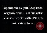 Image of African American artists United States USA, 1937, second 4 stock footage video 65675032261