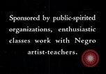 Image of African American artists United States USA, 1937, second 5 stock footage video 65675032261