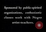 Image of African American artists United States USA, 1937, second 6 stock footage video 65675032261