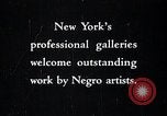 Standbild Negro Künstler New York United States USA, 1937, aus Sekunde 3 historischem Filmmaterial Videoclip 65675032265