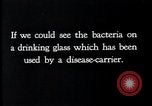 Image of disease causing micro-organisms and careless habits United States USA, 1922, second 48 stock footage video 65675032293