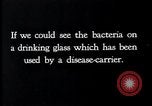 Image of disease causing micro-organisms and careless habits United States USA, 1922, second 49 stock footage video 65675032293