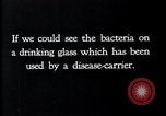 Image of disease causing micro-organisms and careless habits United States USA, 1922, second 50 stock footage video 65675032293