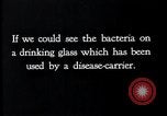 Image of disease causing micro-organisms and careless habits United States USA, 1922, second 51 stock footage video 65675032293