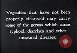 Image of preventing disease and cleansing raw food United States USA, 1922, second 51 stock footage video 65675032295