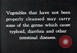Image of preventing disease and cleansing raw food United States USA, 1922, second 52 stock footage video 65675032295