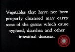 Image of preventing disease and cleansing raw food United States USA, 1922, second 58 stock footage video 65675032295