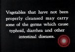 Image of preventing disease and cleansing raw food United States USA, 1922, second 62 stock footage video 65675032295