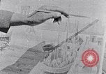 Standbild Palmer Hayden Malerei die Brooklyn Bridge New York City USA, 1937, aus Sekunde 19 historischem Filmmaterial Videoclip 65675032300