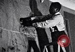 Image of Aaron Douglas and large painting New York City USA, 1937, second 12 stock footage video 65675032306