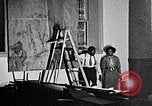 Image of Aaron Douglas and large painting New York City USA, 1937, second 18 stock footage video 65675032306