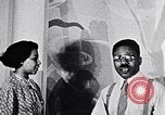 Image of Aaron Douglas and large painting New York City USA, 1937, second 24 stock footage video 65675032306