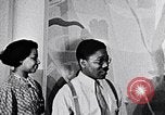 Image of Aaron Douglas and large painting New York City USA, 1937, second 26 stock footage video 65675032306