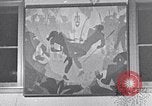 Image of Aaron Douglas and large painting New York City USA, 1937, second 36 stock footage video 65675032306