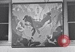 Image of Aaron Douglas and large painting New York City USA, 1937, second 38 stock footage video 65675032306