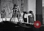Image of Aaron Douglas and large painting New York City USA, 1937, second 41 stock footage video 65675032306