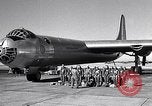 Image of pre-flight inspection of Convair B-36 and crew Fort Worth Texas USA, 1951, second 1 stock footage video 65675032420