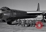 Image of pre-flight inspection of Convair B-36 and crew Fort Worth Texas USA, 1951, second 4 stock footage video 65675032420