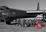 Image of pre-flight inspection of Convair B-36 and crew Fort Worth Texas USA, 1951, second 5 stock footage video 65675032420